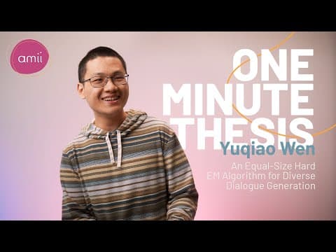 One-Minute Research: Yuqiao Wen (Technical Version)