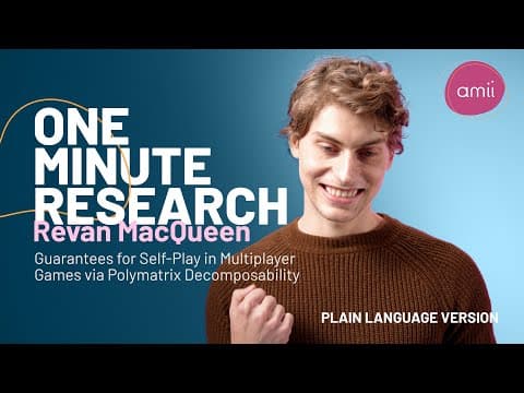 One Minute Research In Plain Language: Showing why AI gets better at games by playing against itself