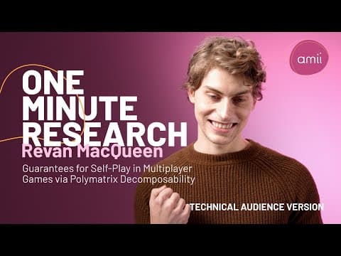 One Minute Research: Guarantees for Self-Play in Multiplayer Games - NeurIPS 2023